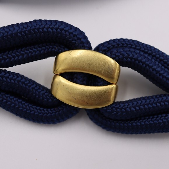 Jos a Bank Vintage Cord Belt Gold Bow and Clasp - Picture 5 of 9